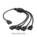 Female to Female 3528/5050 RGB LED Strip Light Connector Cable (1 to 4) Newly