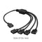 Female to Female 3528/5050 RGB LED Strip Light Connector Cable (1 to 4) Newly