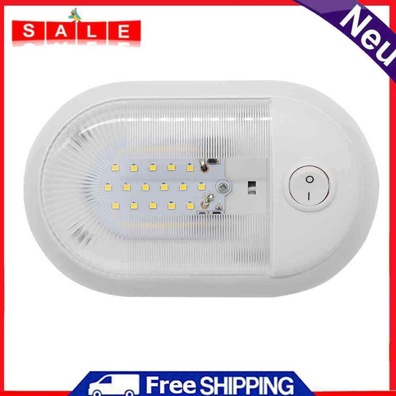 24 LED Ceiling Dome Light 12V/24V with On/Off Switch for RV Marine Yacht Camper