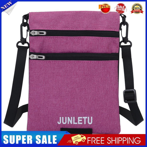 Waterproof Travel Shoulder Neck Bag Messenger Passport Holder (Rose Red)