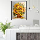 5D DIY Full Drill Diamond Painting Flowers Embroidery Mosaic Kits Bedroom Decor