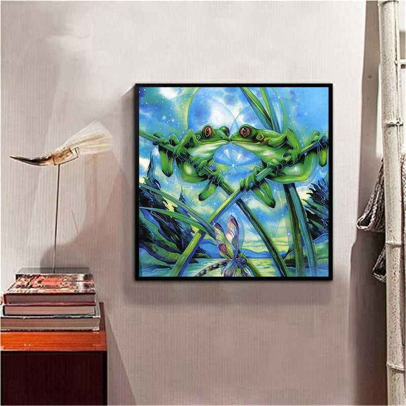 30x30cm 5D DIY Full Drill Diamond Painting Animal Frog Cross Stitch Embroidery