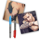 12pcs Portable Tattoo Transfer Pen Professional Colorful Permanent Skin Marker