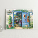 Full Embroidery Greenhouse Door 3-Strand 11CT Counted Cross Stitch Cotton K