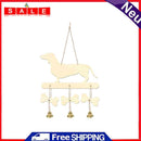 Wooden Dachshund Wind Chimes Bells DIY Pendant Balcony Outdoor Yard Home Decor