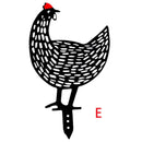 Acrylic Hollow Chicken Ornaments Backyard Lawn Stakes Yard Art Decor (E)