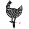 Acrylic Hollow Chicken Ornaments Backyard Lawn Stakes Yard Art Decor (E)