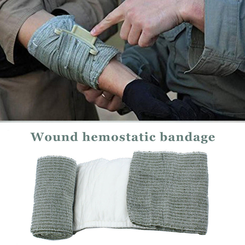 Wound Hemostatic Bandage Bleeding Treat & First Aid Training (6 Inches) Newly