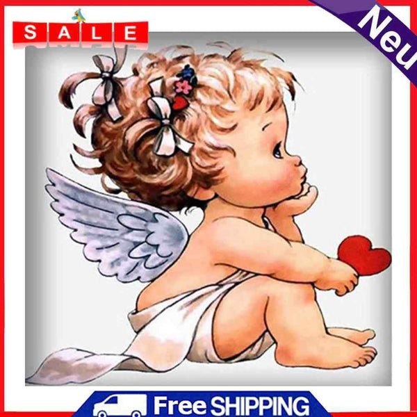 Diamond Painting Kit Angel child Full Round Rhinestone Wall Picture