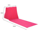 Inflatable Beach Mat Camp Lounger Back Pillow Triangle Cushion (Rose Red) Newly