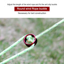 10pcs Windproof Cord Fixing Ring Canopy Tensioners Rope Camping Tent Accessories