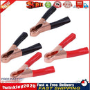2 Red+ 2 Black 50A Copper Coated Car Battery Test Clips Alligator Clamps Newly