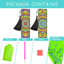 2pcs DIY Diamond Painting Leather Bookmark Mandala Tassel Crafts (FQY038)
