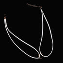 Hippy Round Ring Choker Leather Necklace Minimalist Jewellery Velvet Chain