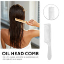 Curved Hair Clipping Cutting Arced Comb Flat Top Haircut Comb Brush (White)