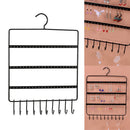 Wall Earring Organizer Hanging Holder Necklace Display Rack Holder (Black)