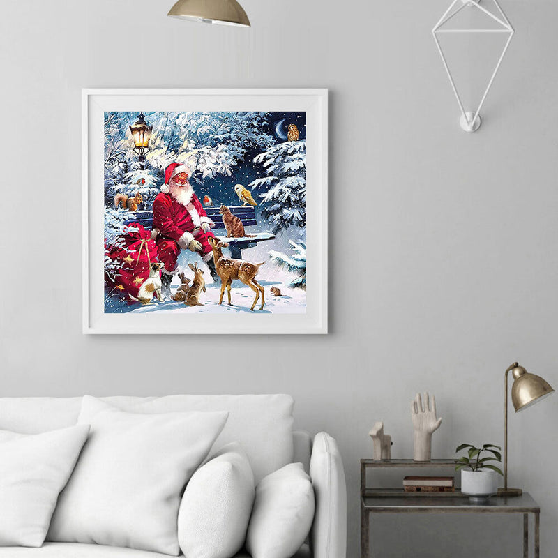 DIY Diamond Painting Kits Full Round Drill Santa and Animal Home Decoration