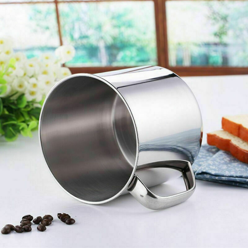 Alloy D Shape Cup Water Mug 400ml Capacity Coffee Water Y7X0 Cup V7W3 M8Z3