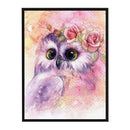 Full Embroidery Printed Pink Owl DIY Cross Stitch Kits 11CT Needlework Set Decor