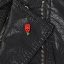 Ghost Rose Flower Leaf Pins Brooches Creative Clothes Lapel Jacket Enamel Badges