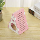 Wooden Colorful Hamster Nest Small Animals Playing Cage Sleeping Bed (Pink)