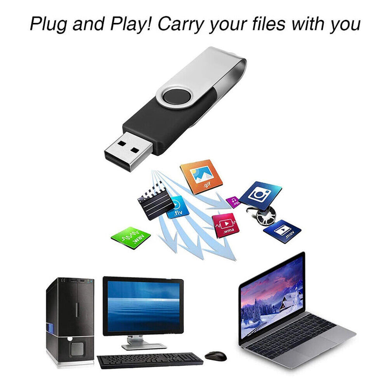 CW10001 Candy USB Flash Drive High Speed USB 2.0 Thumb Drive (4GB Black)