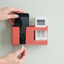 Phone Charge Organizer Wall Mounted Punch Free Remote Control Rack (Red) Newly