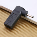 90 Degree USB3.1 USB-C Type-C Female to 3.0 x 1.1mm DC Male Plug Adapter