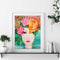 Flower Beauty Oil Paint By Numbers DIY Coloring Picture Kits for Adults Children