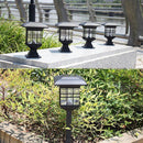 #A Waterproof Solar Pillar Light Garden Post Cap LED Fence Lamp (Warm Light)