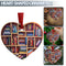 Book Lovers Heart-Shaped Bookshelf Pendant Ornament Christmas Tree Gifts FAST S#