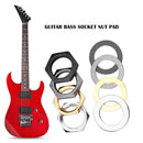 3/8 In. Guitar Bass Socket Nut Gasket Connector Washer Nuts Set (Black)