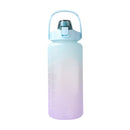 2L Extra Large Water Bottle Motivational Gym Sports Drinking Bottle With Straw
