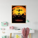 Halloween Pumpkin Ghost Oil Paint By Numbers Kit Art Decor 40x50cm (B1598)