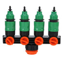 4 Way Hose Splitters Automatic Watering Pipe Linker Timer Garden Irrigation