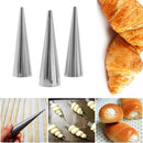 5pcs DIY Cones Stainless Steel Spiral Baked Croissants Tubes Pastry Mold(S)