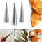5pcs DIY Cones Stainless Steel Spiral Baked Croissants Tubes Pastry Mold(S)