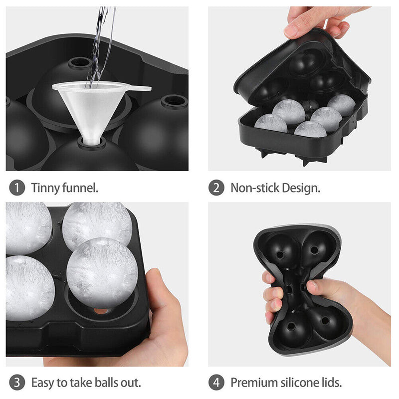 Silicone Diamond Ice Tray Set Honeycomb Square Ice Box Round Ice Hockey Bar Tool