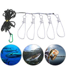 4.5 Feet Lock Buckle Stick Stainless Steel Fish Buckle Fish 5 Lock Bait Fishing A