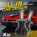 4 Sides COB LED Car Headlamp Fog Light Bulbs 6500K 8000LM 52W 9-32V Universal