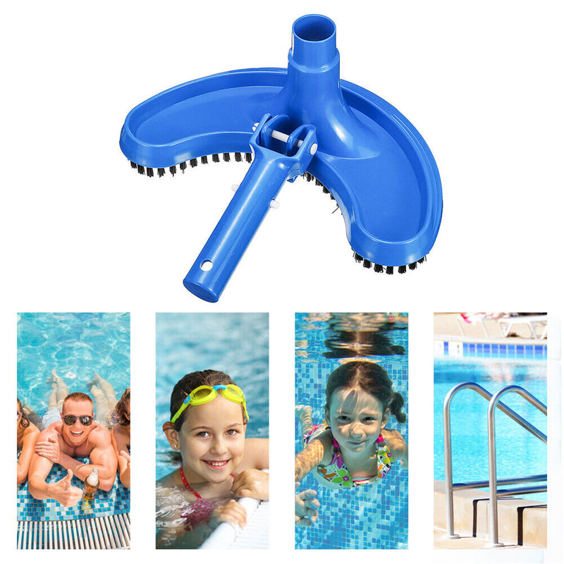 Swimming Pool Suction Vacuum Head Half Moon Flexible Curved Brush Cleaner Newly
