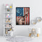 Oil Paint By Numbers Deer National Flag Frameless Picture Craft Kit for Home