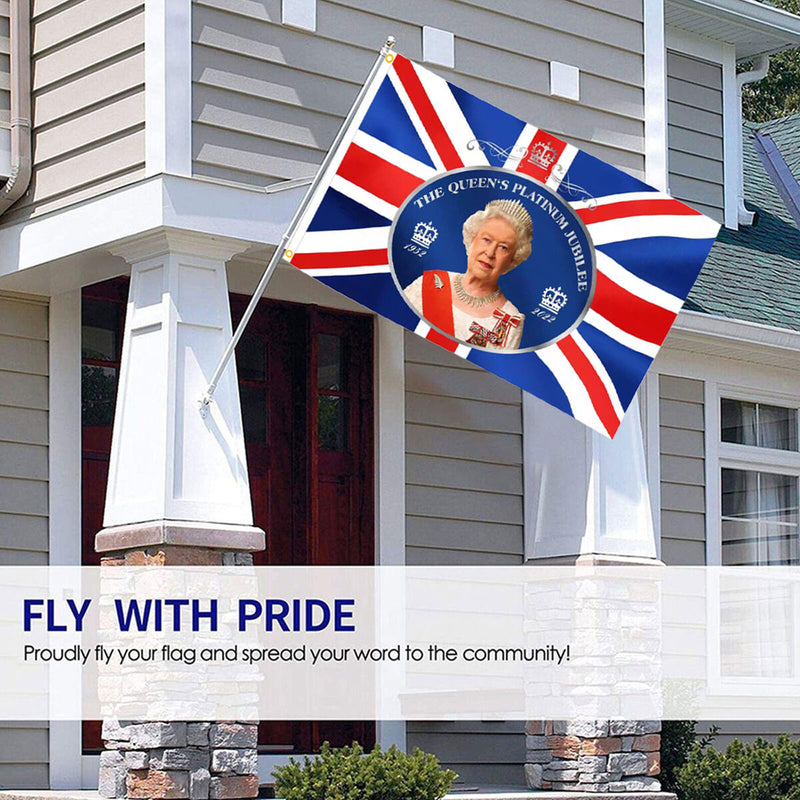 Polyester Giant England Flag Queen Elizabeth II & Attractive Queen Day Flags