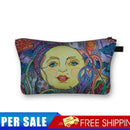 Sun Moon Smiley Printed Hand Hold Travel Storage Cosmetic Bag Toiletry Bag