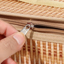 Woven Cooler Bags Waterproof Wicker Picnic Basket Rattan Bag Lid and Handle