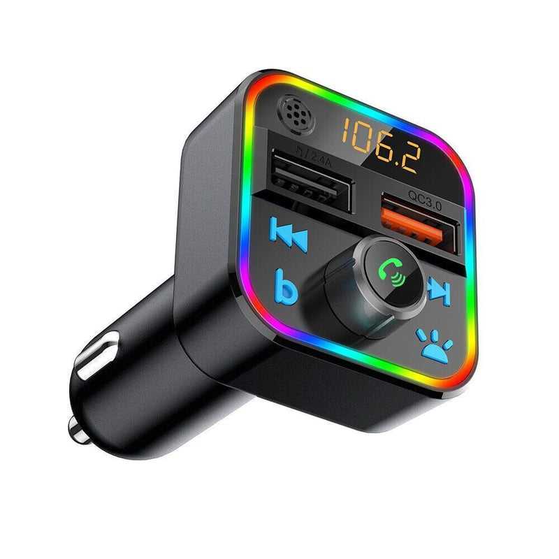 Wireless Bluetooth FM Transmitter Fast Charger Car Charge Adapter MP3 Player