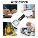 5x 45x Reading Jewelry Magnification Loupe Banknote Inspection 3LED+UV Magnifier