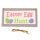 Happy Easter Egg Rabbit Wood Hanging Plaque Home Decorative Sign (JM01151)