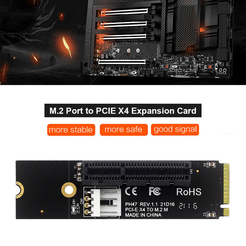 M.2 SSD NGFF to PCI-E X4 PCI-Express X1/X4/X8/X16 with Cable Set