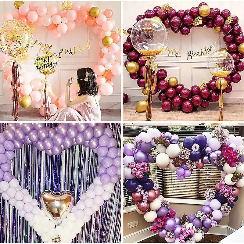 1 Set Balloon Column Arch Kit Heart Shape Balloon Stand Holder for Wedding Decor